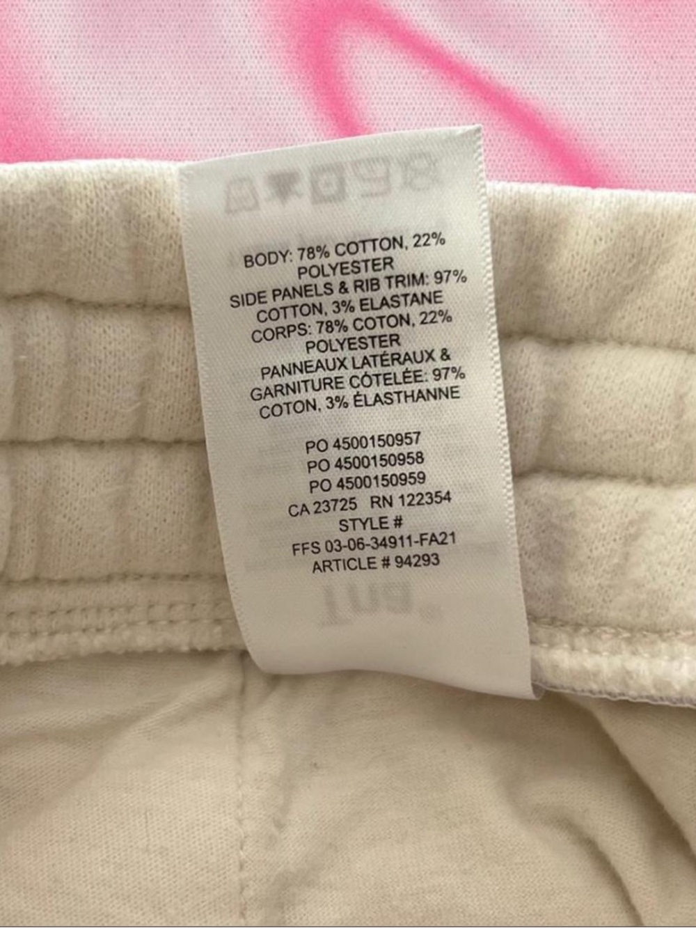 Aritzia Cream TNA Cozy Fleece Shorts with pockets - Picture 5 of 5